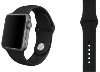 Temně šedý silikonový řemínek pro Apple Watch 42, 44 a 45 mm