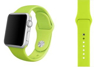 Zelený silikonový řemínek pro Apple Watch 42, 44 a 45 mm