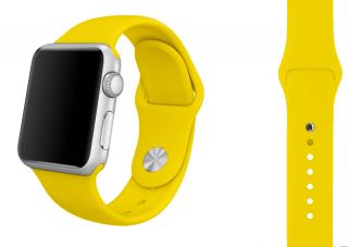 Žlutý silikonový řemínek pro Apple Watch 38, 40 a 41 mm