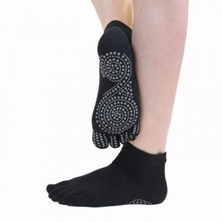 Prstové protiskluzové ponožky na jógu a pilates ToeToe černé Velikost: M (39 - 42,5 )