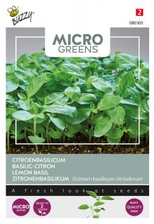 Bazalka citrónová - semena na klíčky Microgreens  Semena Buzzy ®