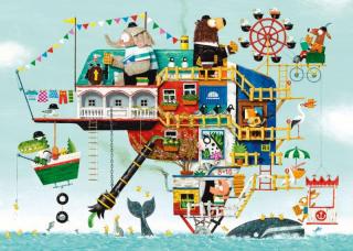 Dětské puzzle (200 dílků) 'The Island of Elephant'  Puzzle pro děti - Leo Timmers