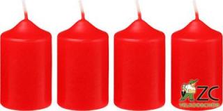 Bony adventní svíčka červená, 4 ks Velikost - svíčky: 40 x 60 mm