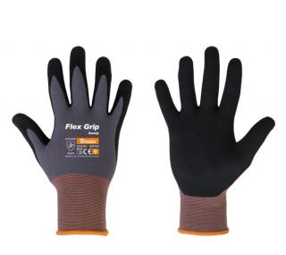 BRADAS - RUKAVICE OCHRANNÉ šEDÉ FLEX GRIP SANDY Velikost: 7
