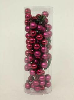 DEKORACE - kuličky sklo MIX BAREV Ø 1,5 cm Barva: fialová lesk + mat