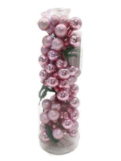 DEKORACE - kuličky sklo MIX BAREV Ø 1,5 cm Barva: růžová