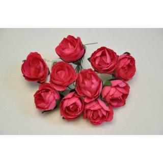 Dekorace - papírové růžičky 12 cm Barva: růžová