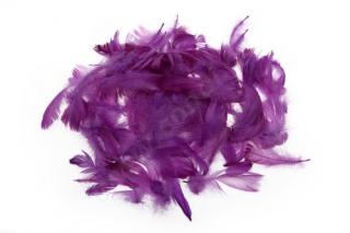 Dekorace - pírka 10 g Barva: fialová