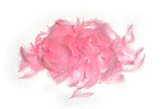 Dekorace - pírka 10 g Barva: sv. růžová