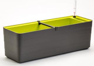 PLASTIA - BERBERIS - Truhlík samozavlažovací antracit + zelená Míra: 60 cm