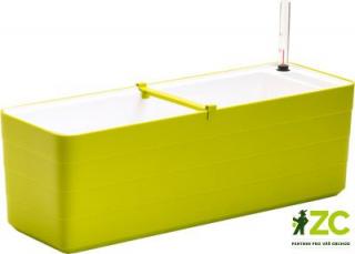 PLASTIA - BERBERIS - Truhlík samozavlažovací zelená + bílá Míra: 60 cm