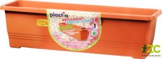 PLASTIA - BERGAMOT - Truhlík samozavlažovací Barva: terakota, Míra: 50 cm
