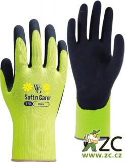 ROSTETO FLORA - pracovní rukavice limetkové Barva: limetková, Velikost: 7