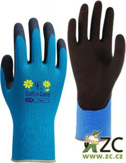 ROSTETO FLORA - pracovní rukavice modré Barva: modrá, Velikost: 7