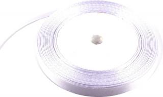 Stuha saténová 1 cm x 23 m -  bílá