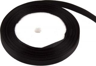 Stuha saténová 1 cm x 23 m -  černá