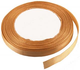 Stuha saténová 1 cm x 23 m -  okrová