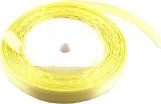 Stuha saténová 1 cm x 23 m -  sv. žlutá