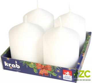 Svíčka adventní válec - bílá (4ks) Velikost - svíčky: 60 x 80 mm