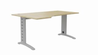 Pracovní stůl GEO Trend ergonomický s kabelovým kanálem 160 x 100/80 x 75 cm, levý