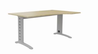 Pracovní stůl GEO Trend ergonomický s kabelovým kanálem 160 x 80/100 x 75 cm, pravý