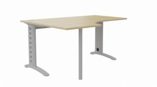 Pracovní stůl GEO Trend ergonomický s kabelovým kanálem a podpěrnou nohou 160 x 120/80 x 75 cm, levý