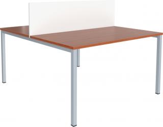Sestava pracovních stolů - 2 místa s paravánem 120x162x113