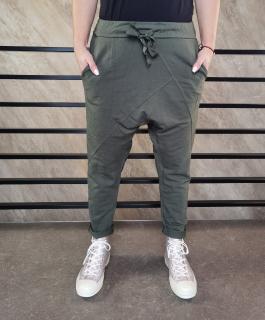 Baggy kalhoty s kapsami khaki