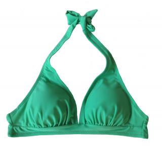 Dámské jednobarevné plavky- vrchní díl zelený Velikost: S