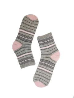 Dámské ponožky šedé pruhy