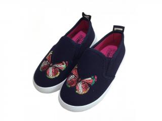 Dívčí slip on tenisky modré Velikost: 27