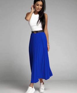 Dlouhá plisovaná sukně modrá