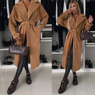 Flaušový kabát AMANDA hnědý