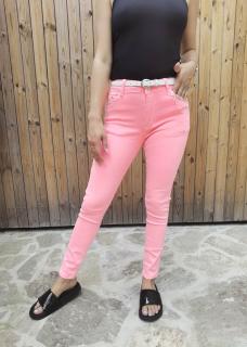 Kalhoty s páskem růžové Velikost: XS