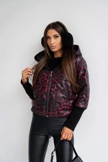 Krátká bunda STAYHERE leopard Velikost: XL