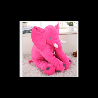 Plyšový slon tmavě růžový Velikost: velký 60 cm
