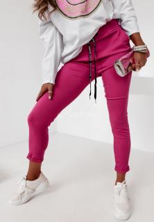 Pružné kalhoty BEATA růžové Velikost: L
