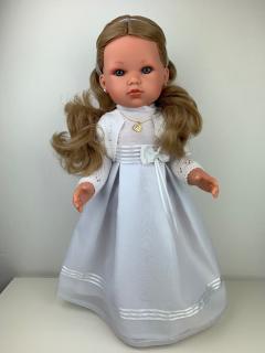 Antonio Juan panenka Bella Comunión Rubia (5-kloubová panenka, 45 cm vysoká, blond vlasy, modré oči)