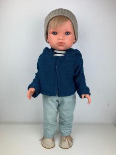 Antonio Juan panenka Ben Chaqueta (5-kloubová panenka, 45 cm vysoká, blond vlasy, modré oči)