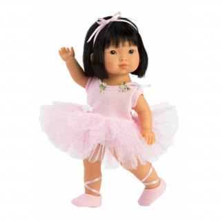 Llorens panenka Lu baletka (5-kloubová panenka 28 cm vysoká, černé vlasy, černé oči)