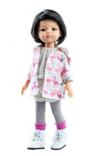 Paola Reina panenka Candy (5-kloubová panenka, 32 cm vysoká, černé vlasy, černé oči, nemrkací)