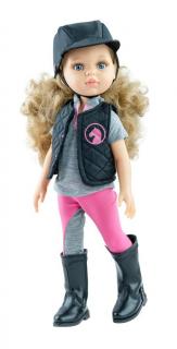Paola Reina panenka Carla jezdkyně (5-kloubová panenka, 32 cm vysoká, blond vlasy, modré oči, nemrkací)
