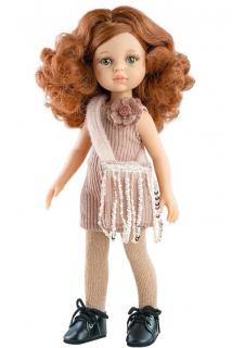 Paola Reina panenka Cristi kudrnatá (5-kloubová panenka, 32 cm vysoká, zrzavé vlasy, zelené oči, nemrkací)