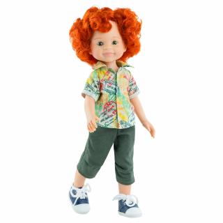 Paola Reina panenka Dario (5-kloubová panenka, 32 cm vysoká, zrzavé vlasy, zelené oči, nemrkací)