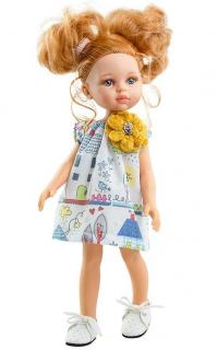 Paola Reina panenka Dasha s culíky (5-kloubová panenka, 32 cm vysoká, zlaté/světle zrz vlasy, modré oči, nemrkací)