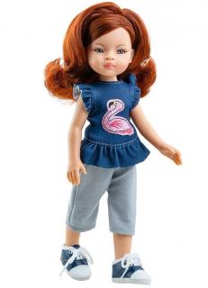 Paola Reina panenka Inma (5-kloubová panenka, 32 cm vysoká, zrzavé vlasy, modré oči, nemrkací)