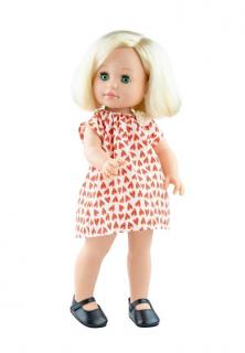 Paola Reina panenka Leire (5-kloubová panenka, 42 cm vysoká, blond vlasy, zelené oči, mrkací)