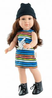 Paola Reina panenka Mari Carmen (5-kloubová panenka, 42 cm vysoká, hnědé vlasy, hnědé oči, nemrkací)
