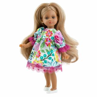 Paola Reina panenka Martina s vlasy po kolena (5-kloubová panenka, 21 cm vysoká, tmavá blond, hnědé oči, nemrkací)