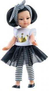 Paola Reina panenka Mia (5-kloubová panenka, 21 cm vysoká, černé vlasy, černé oči, nemrkací)